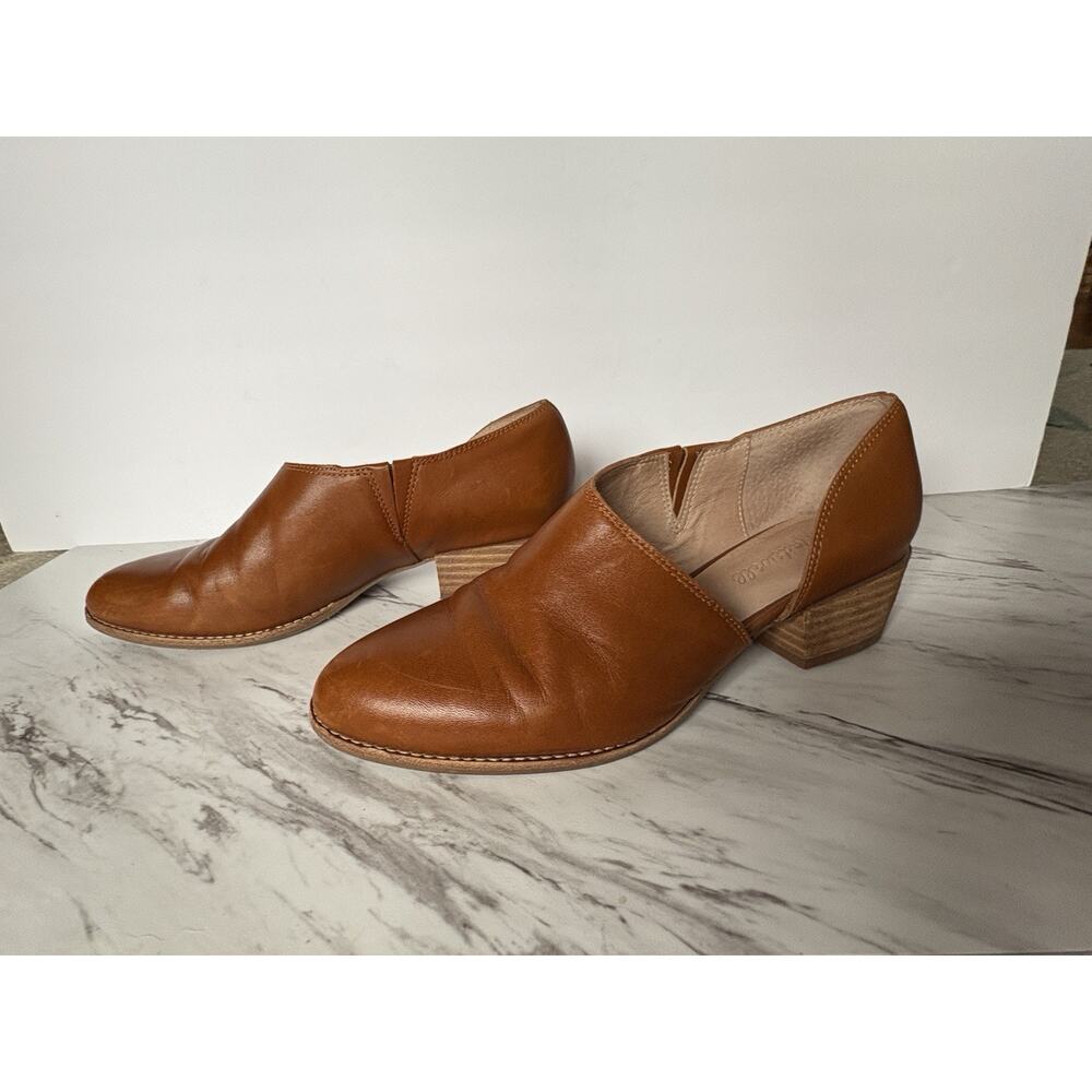 Madewell Lucie Bootie Shoe - 8 Brown Saddle Leather, Low Heel, Office Preppy - Picture 5 of 10